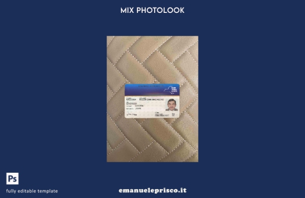 modello FRONTALE photolook per tessera medica USA New York stile verificato